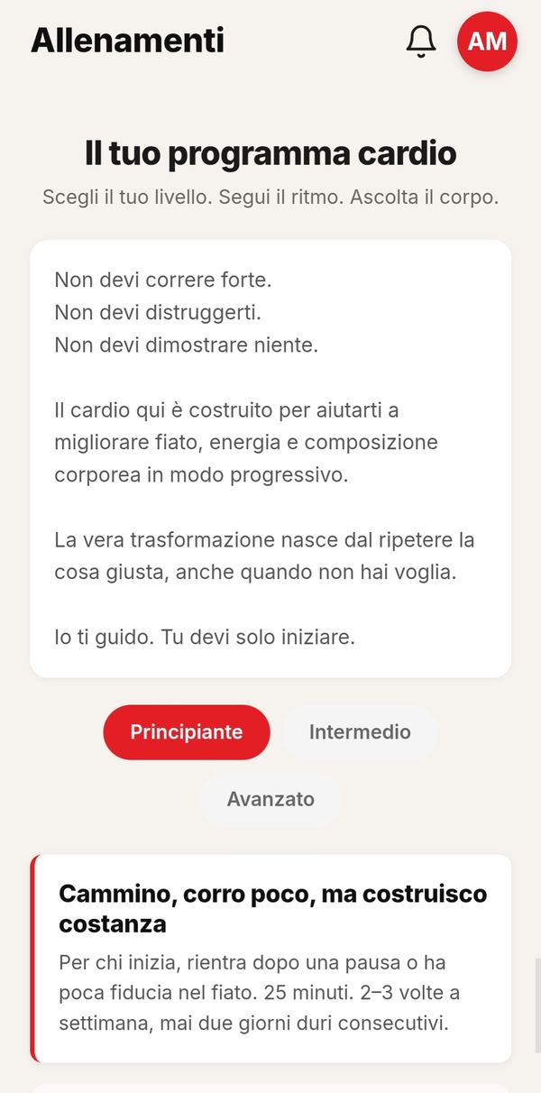 Programma cardio