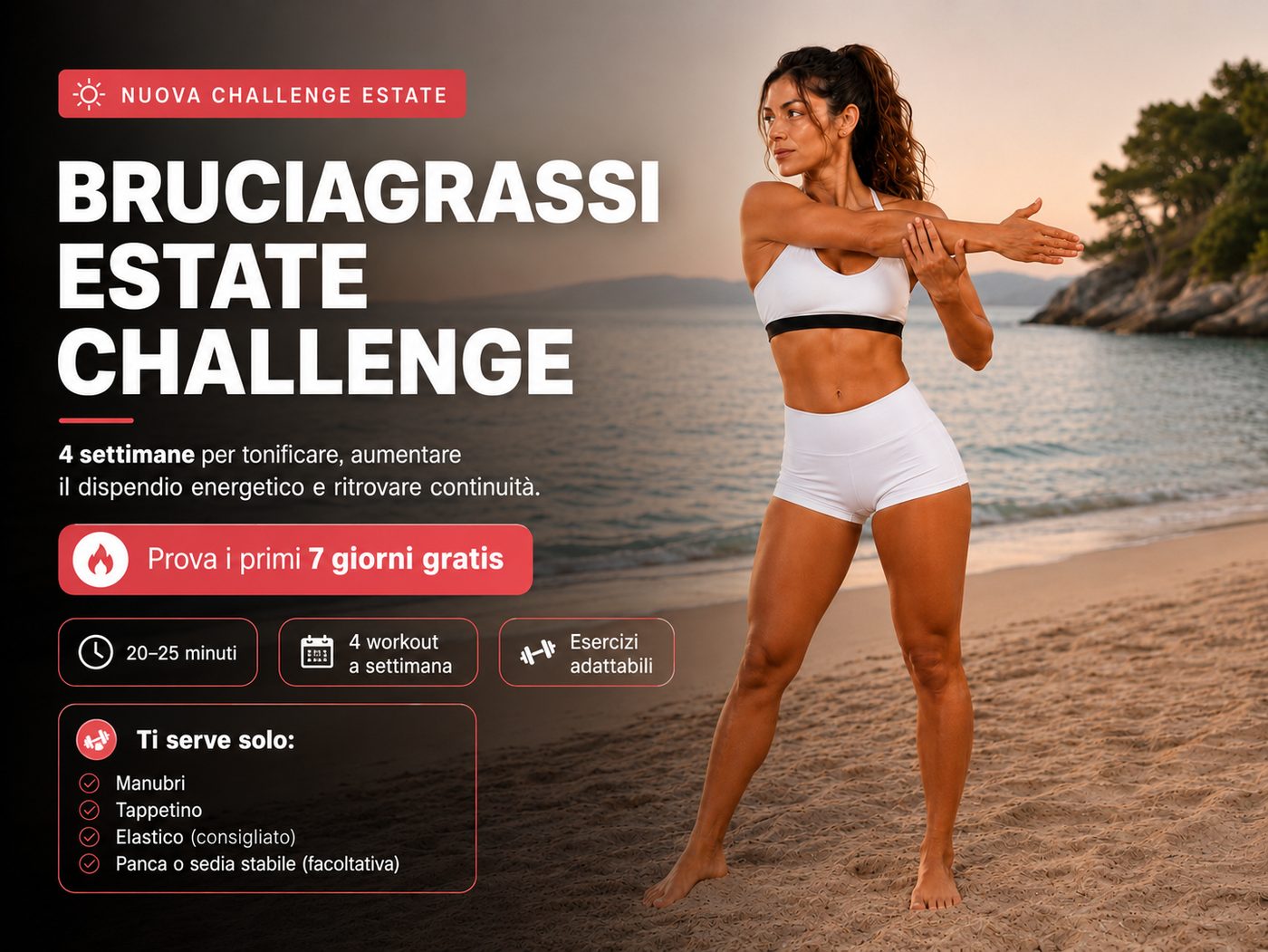 Bruciagrassi Estate Challenge — allenamento in spiaggia